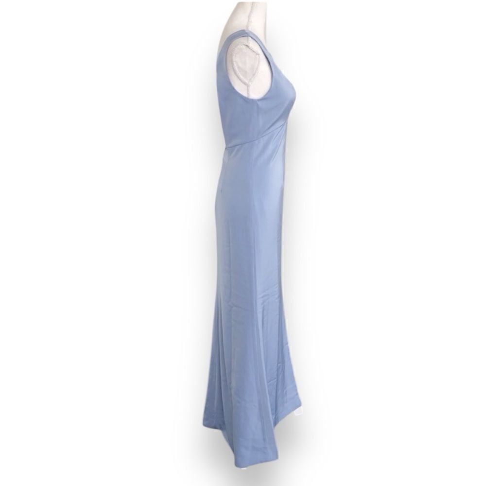 NBD Revolve Zeb Light Baby Blue Event Formal Maxi Gown Low Back Size Small - Picture 6 of 11